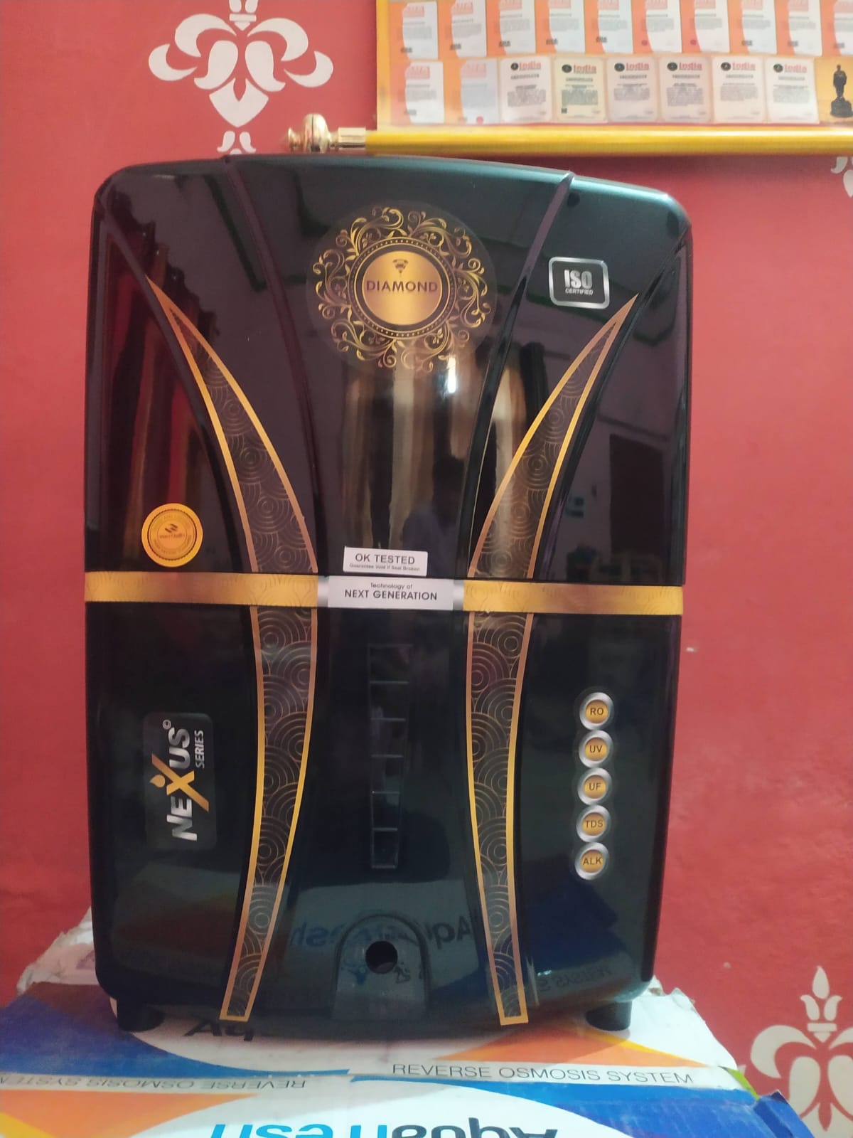 Diamond Nexus Series premium black RO UV UF TDS ALK water purifier - available at Green S Enterprises Dehradun